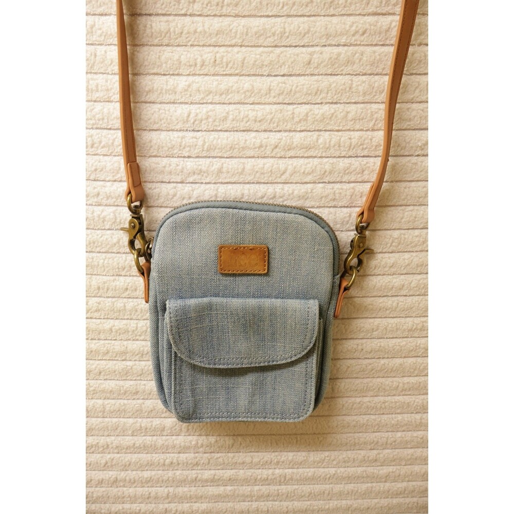 Montana West Lee Denim Crossbody Bag Purse Small Travel Phone Wallet Pouch Blue